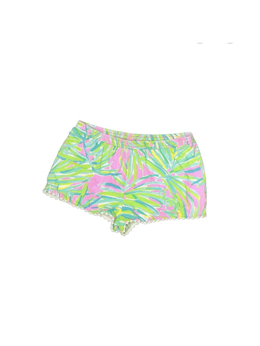 Lilly Pulitzer Girls Cotton Shorts XL (12-14) Tropical Pal